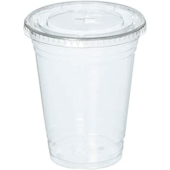 10 OZ PLASTIC CUP WITH LID PLAIN
