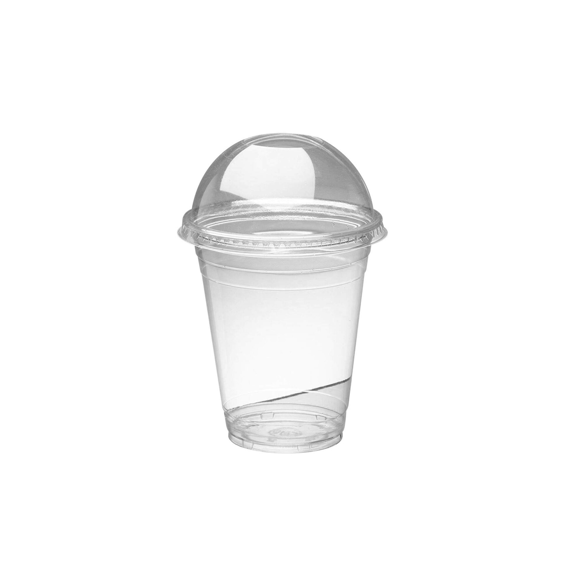 12 OZ CLEAR JUICE CUP WITH DOME/LID- 400 ML